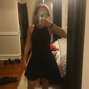 Black scuba material dress